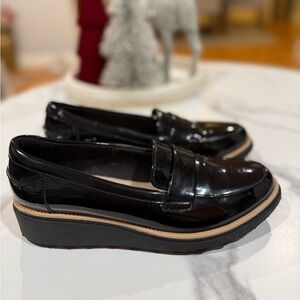 Clarks Black Patent Leather Women's Flats